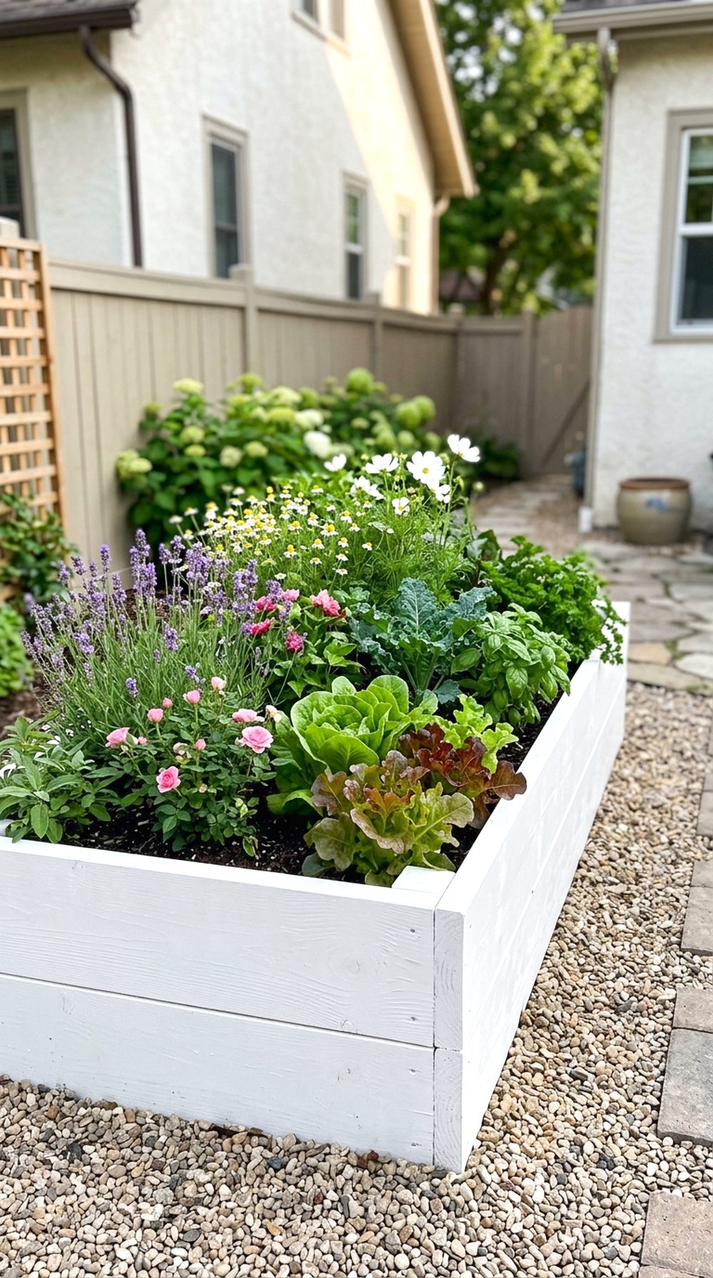 White Raised Garden Bed