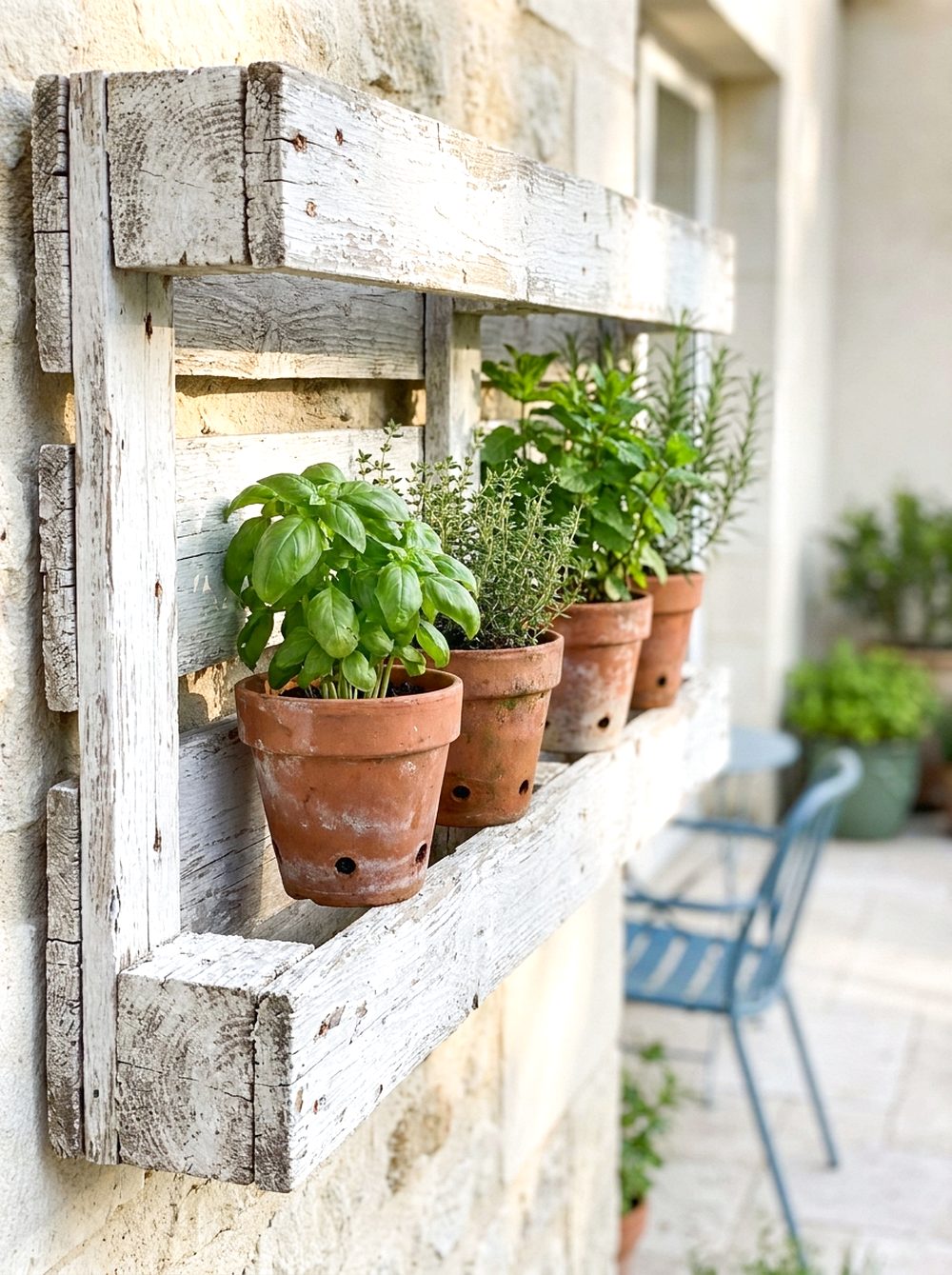 Whitewashed Herb Shelf