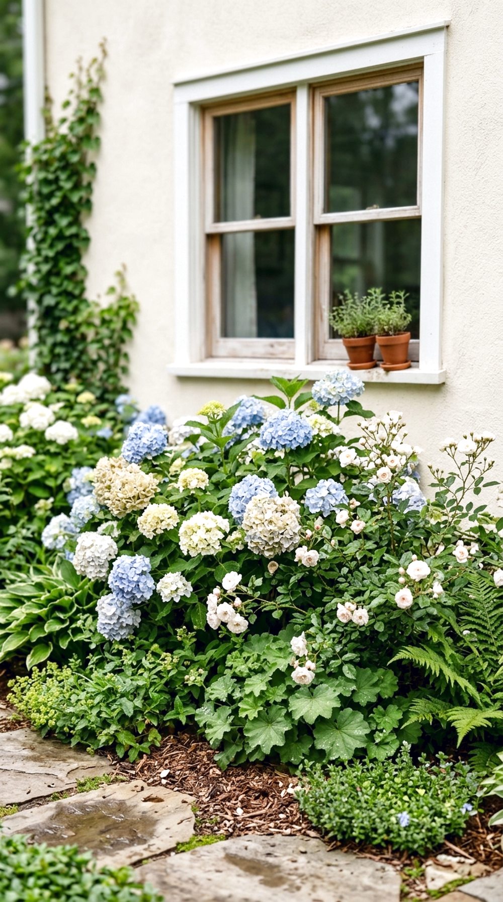 Window View Flower Garden Layout