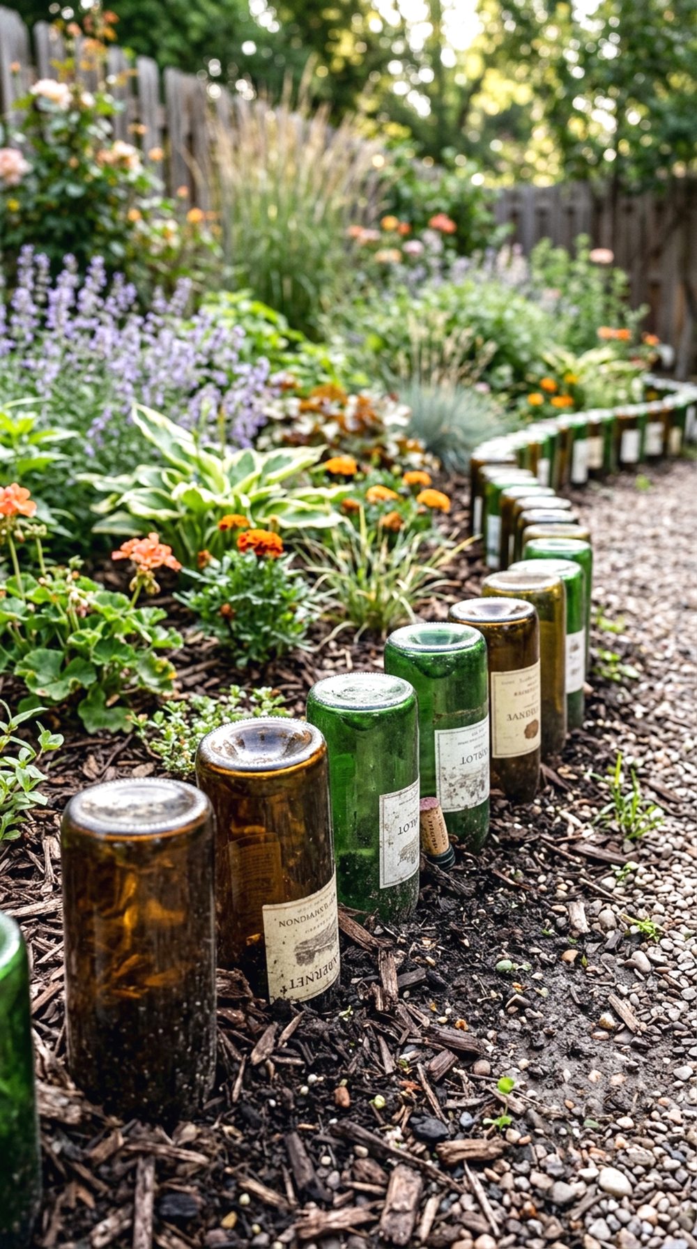 Wine Bottle Garden Border