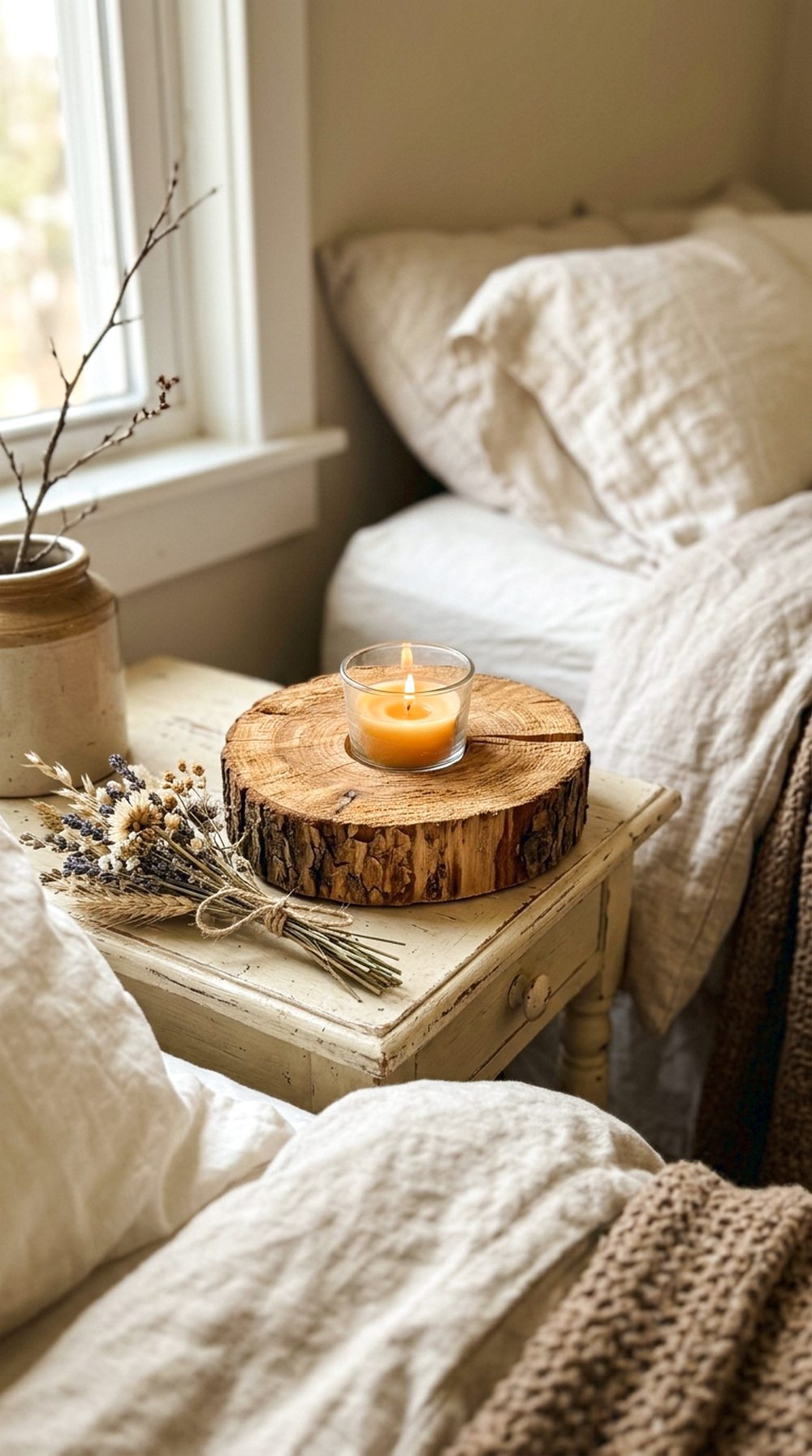 Wood Slice Candle Holder