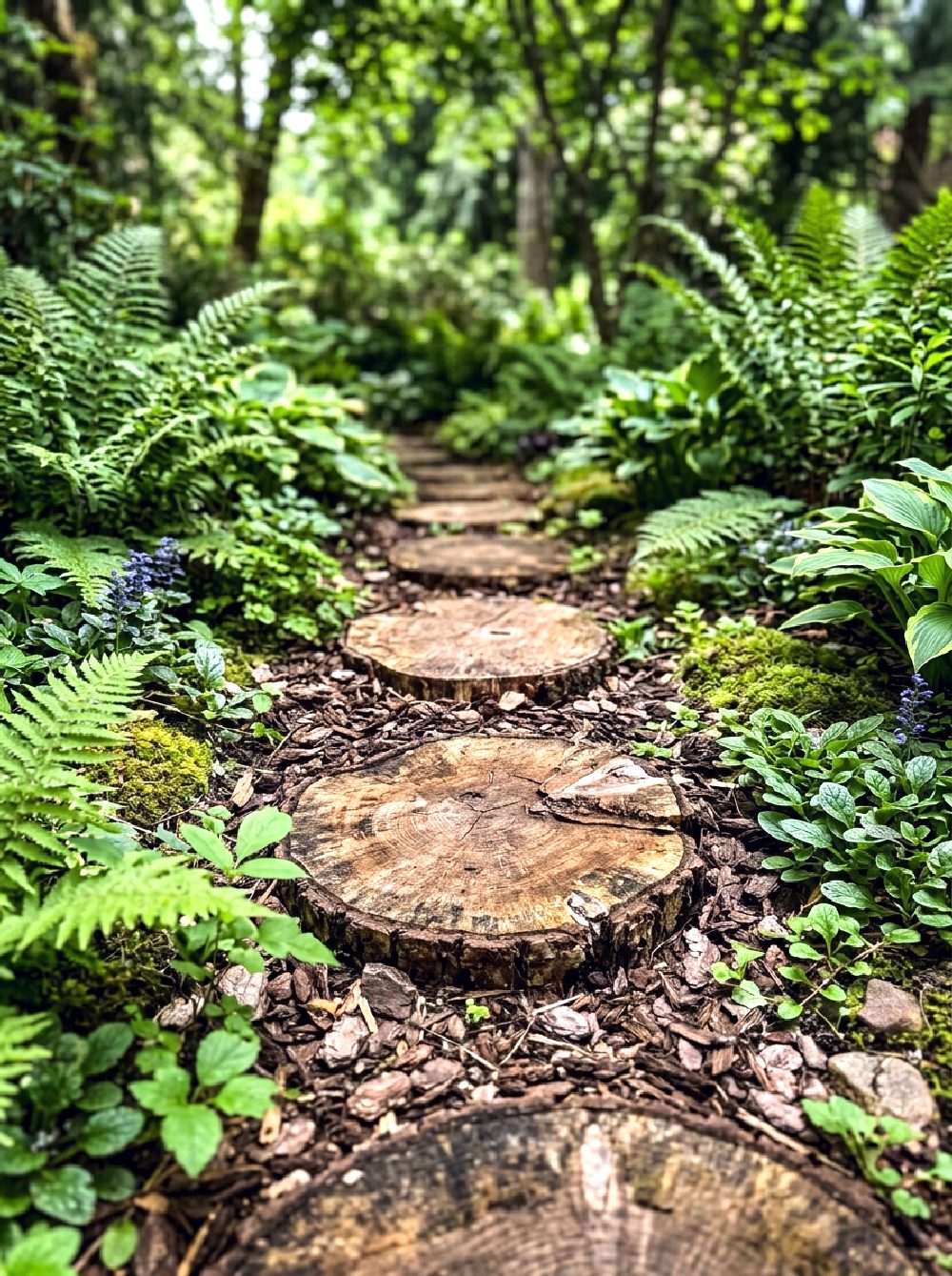 Wood Slice Garden Path