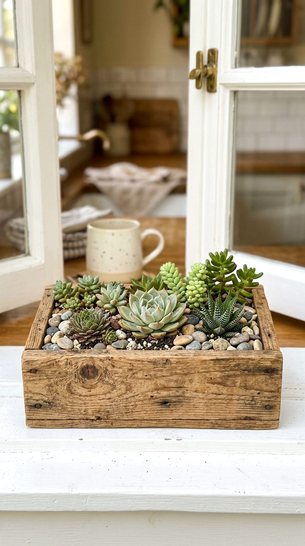 Wooden Box Succulent Garden