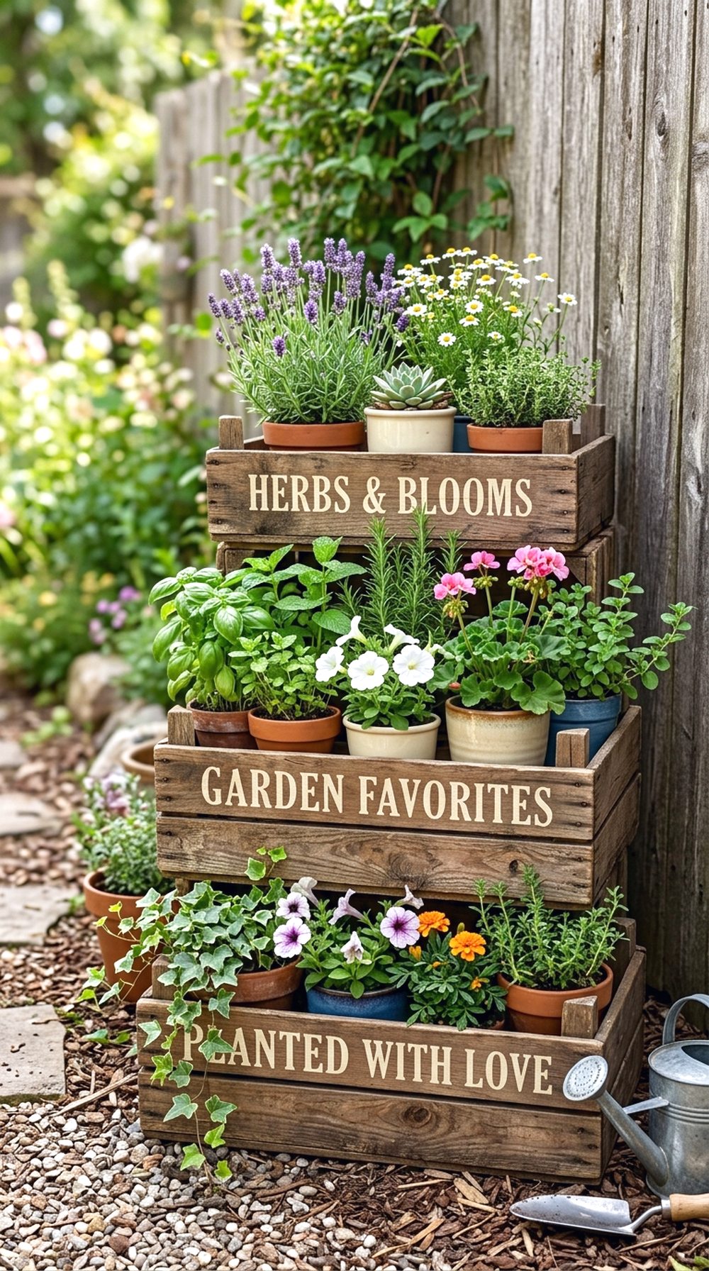 Wooden Crate Garden Corner