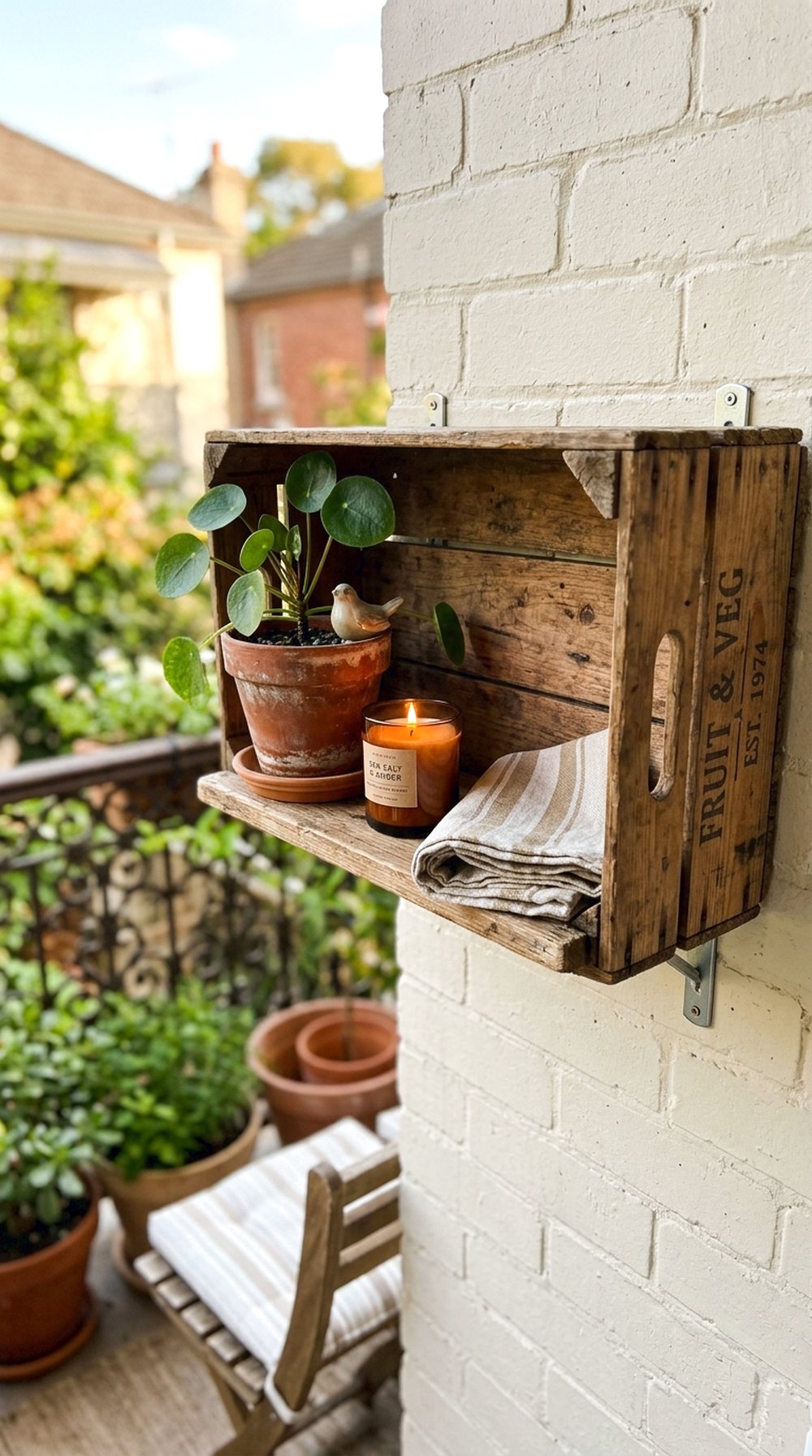 Wooden Crate Shelf