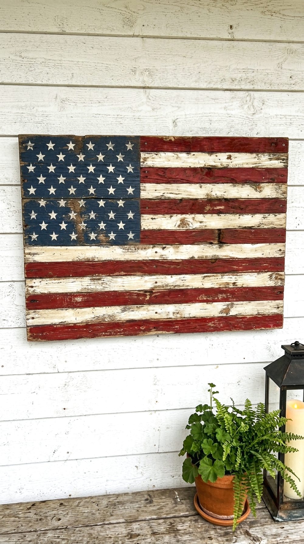 Wooden Flag Sign