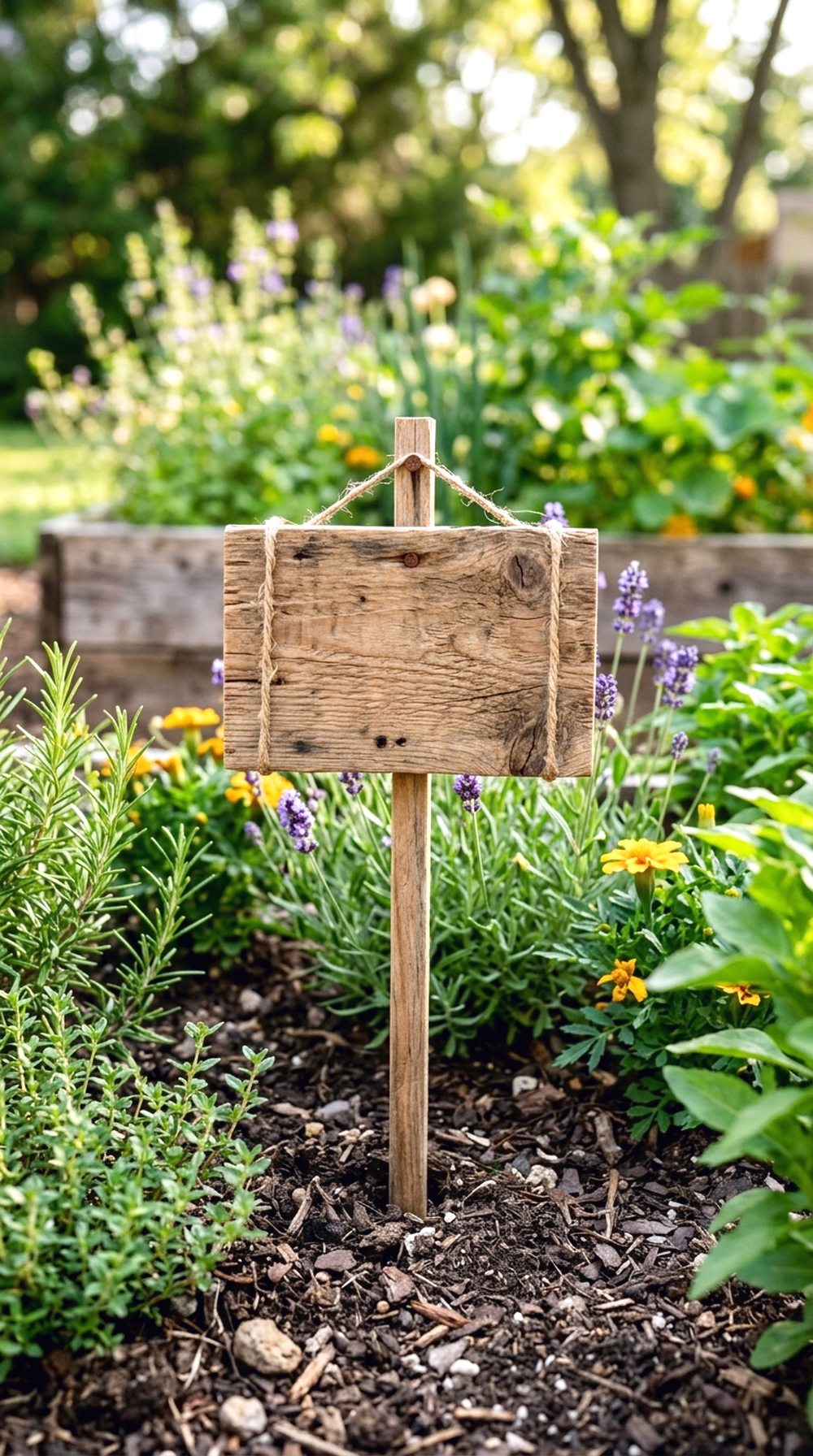 Wooden Garden Sign