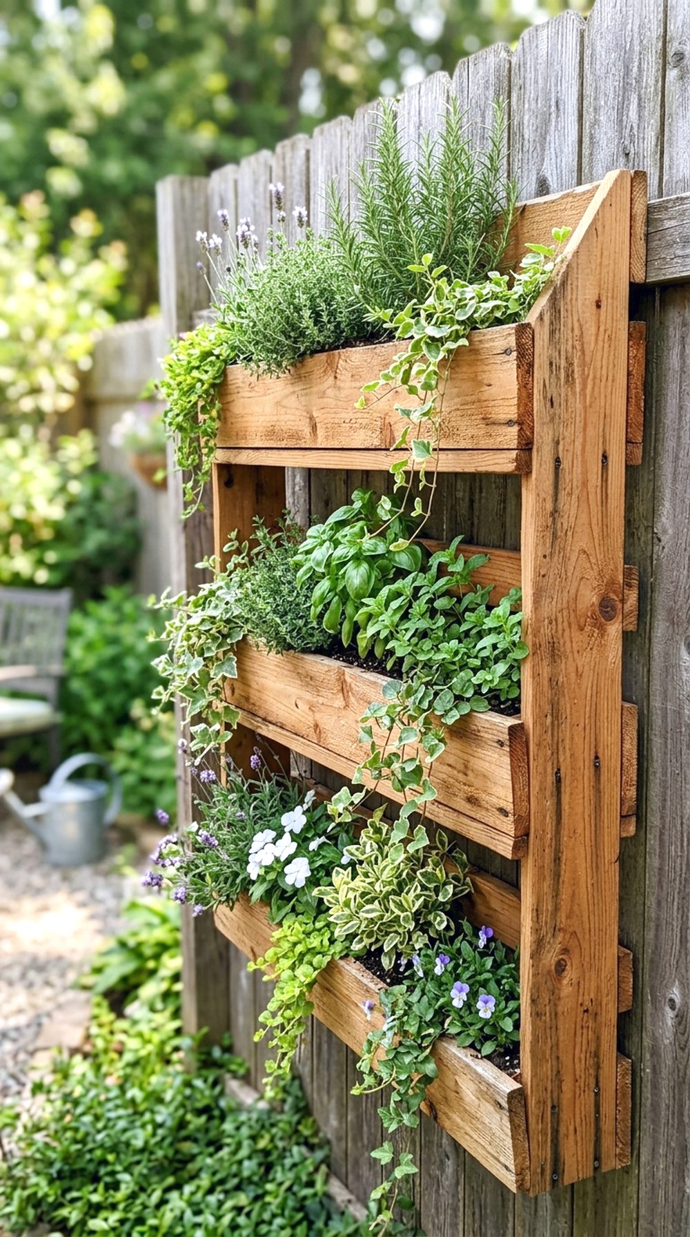 Wooden Planter Wall