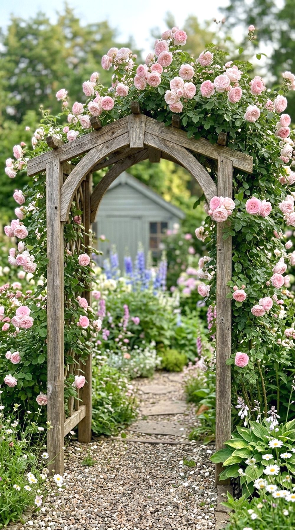 Wooden Rose Garden Arch