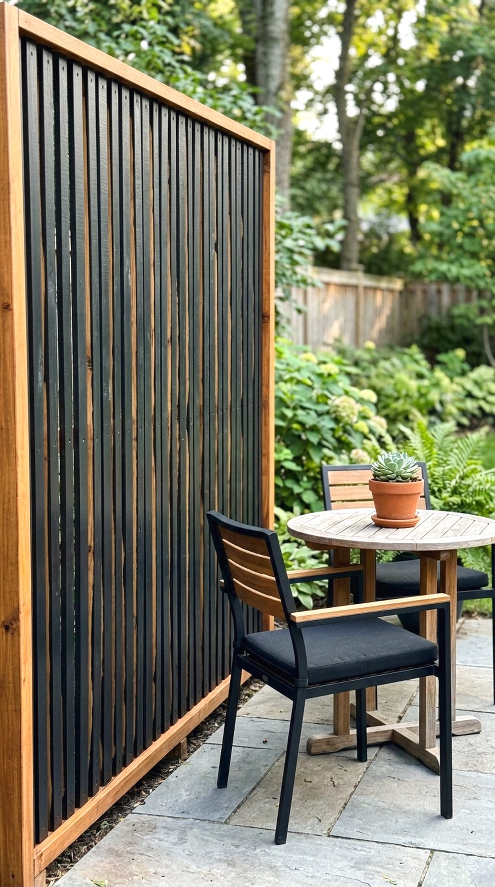 Wooden Slat Privacy Panel