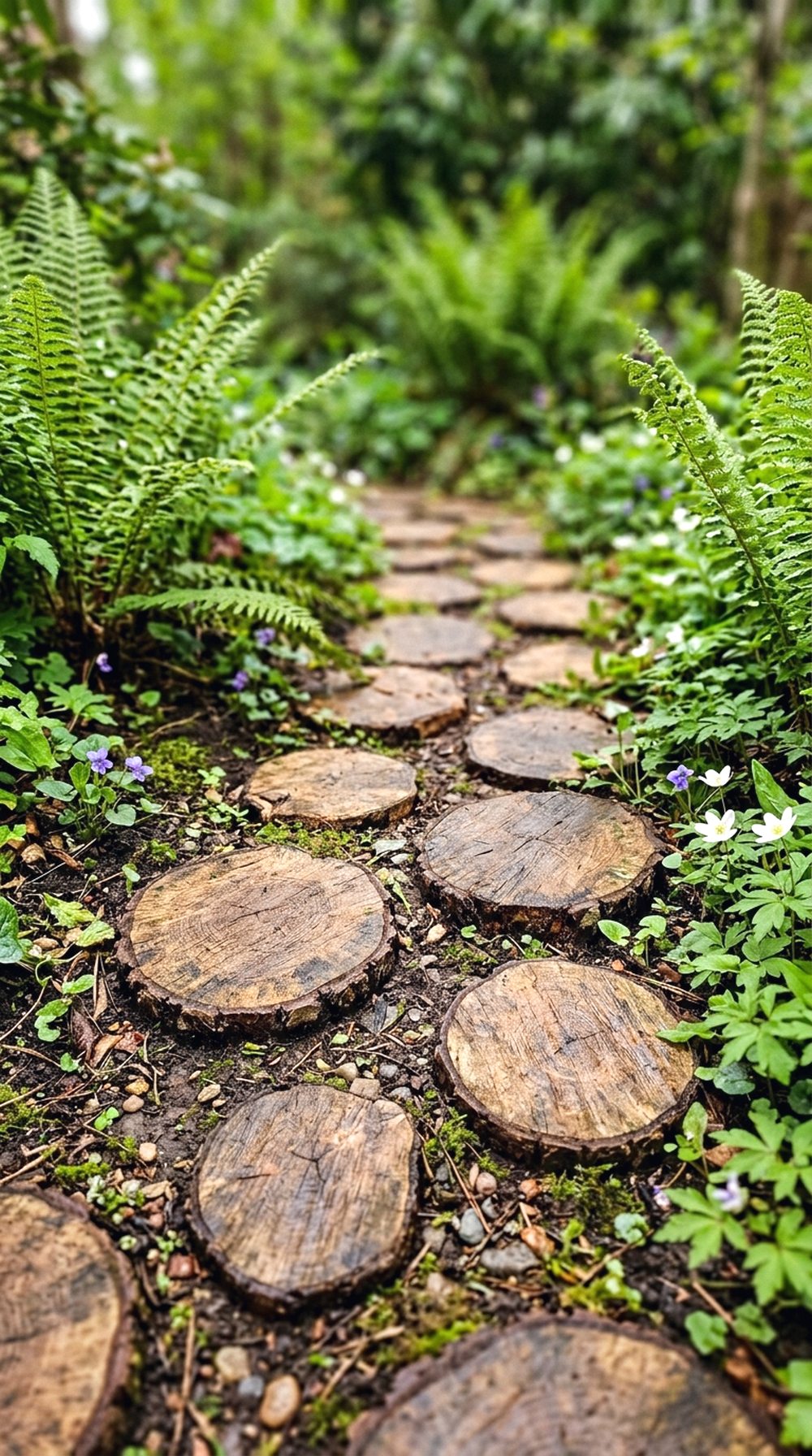Wooden Slice Garden Path