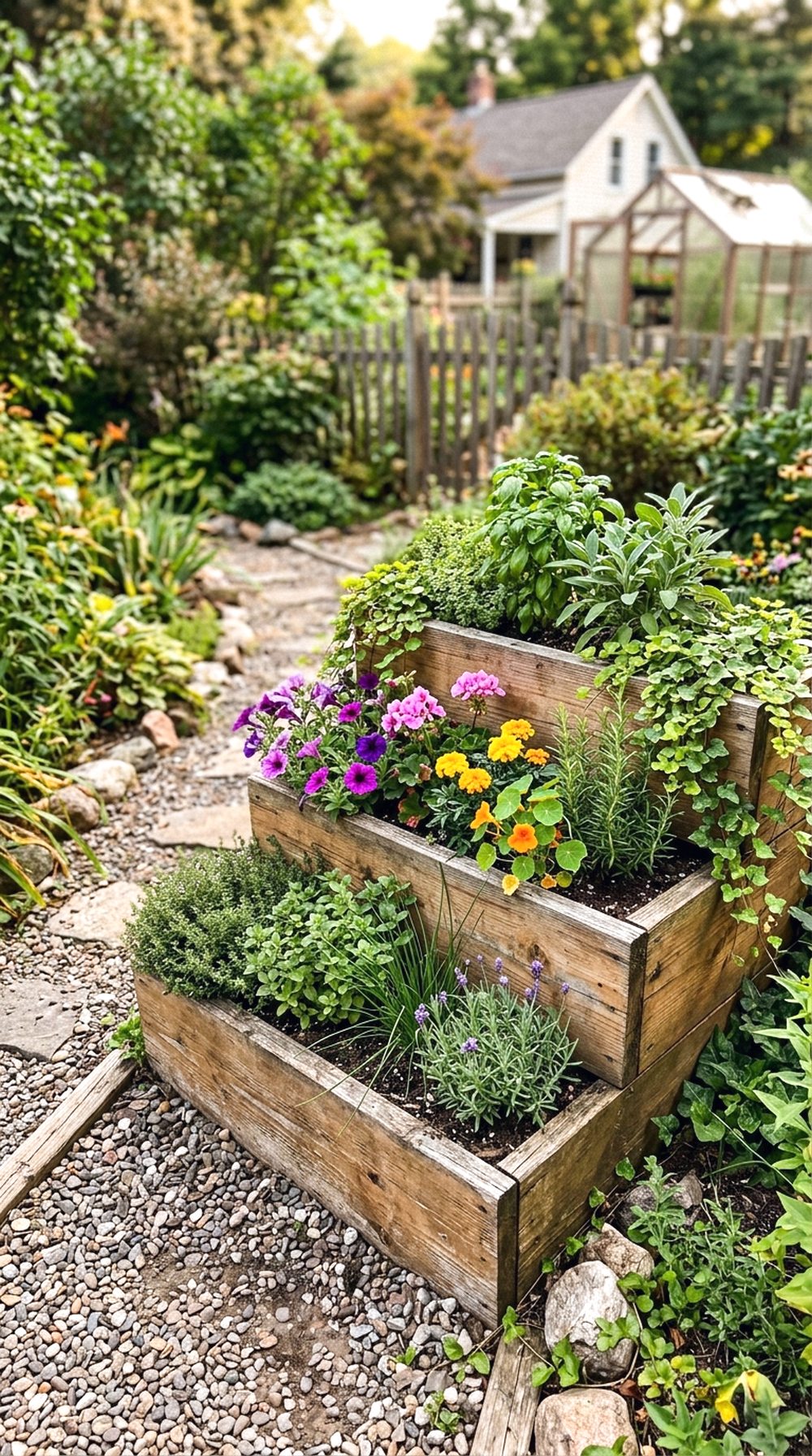 Wooden Step Planters