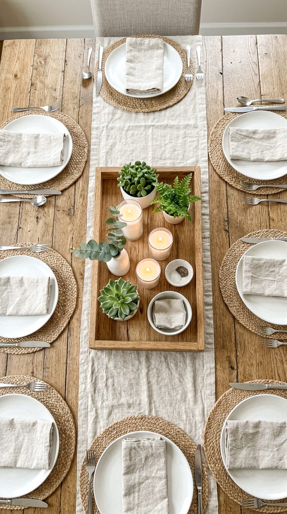Wooden Tray Centerpiece