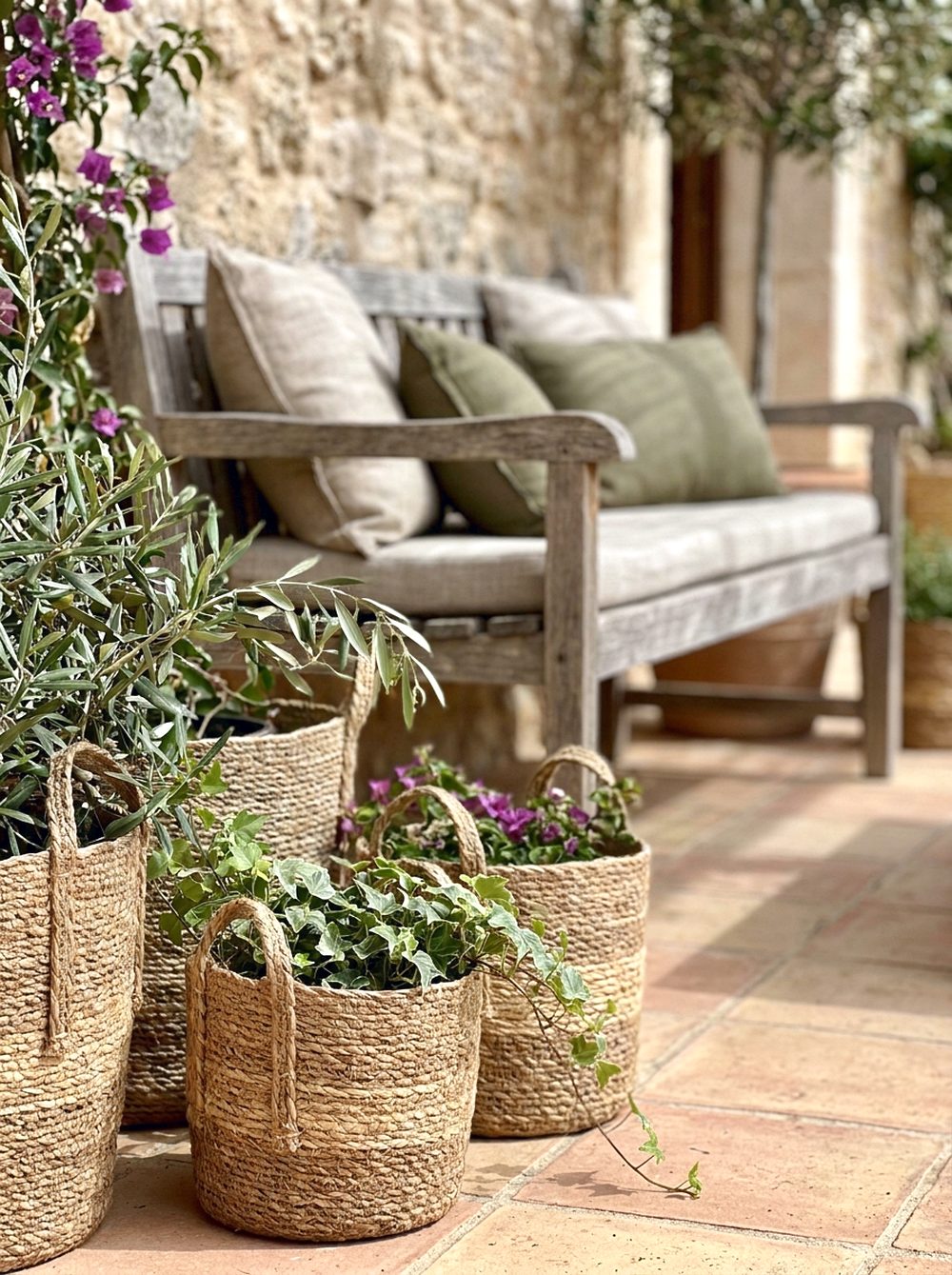 Woven Basket Planters