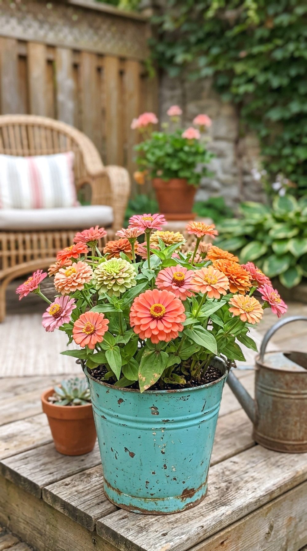Zinnia Patio Bucket