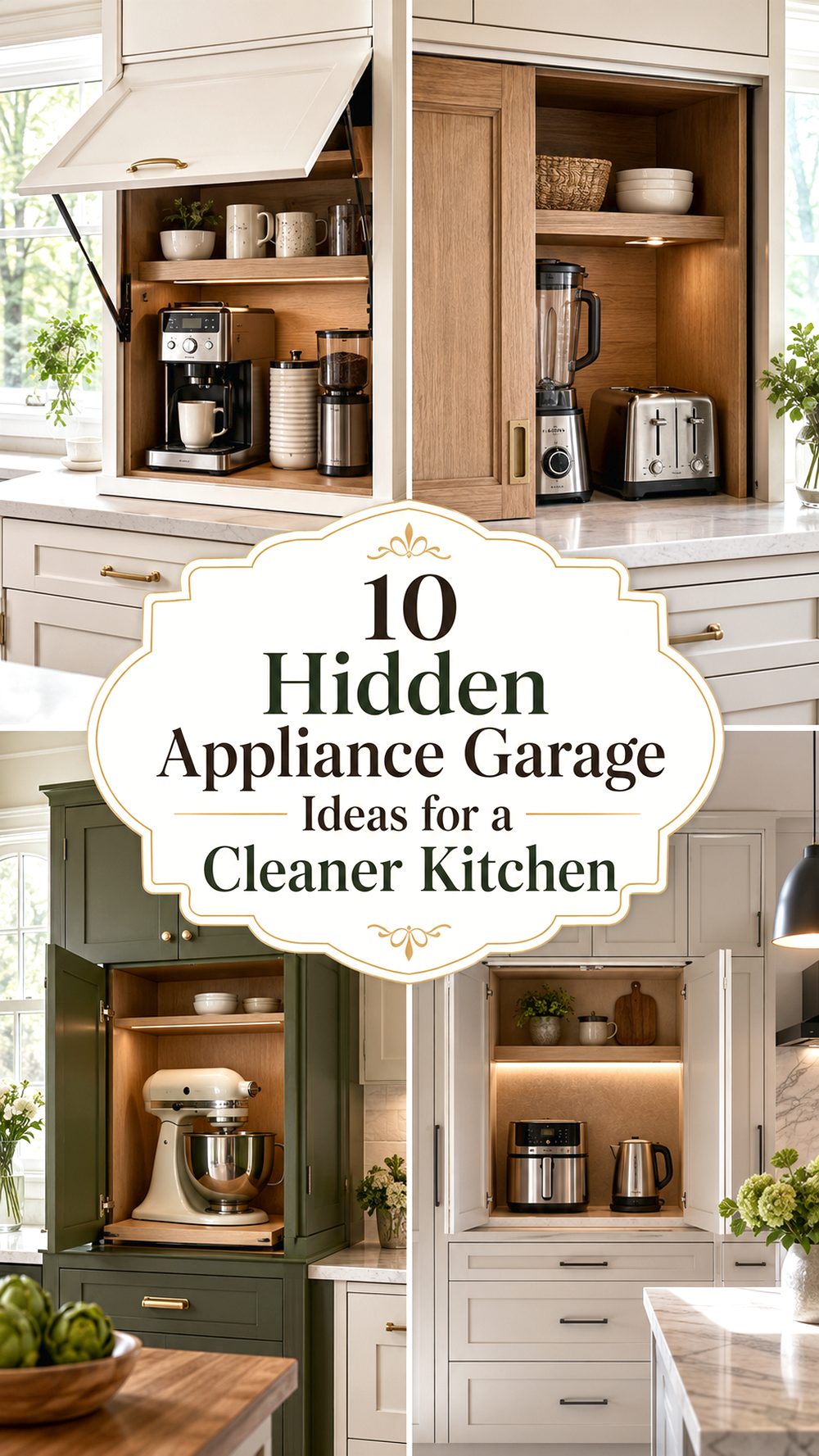 Hidden Appliance Garage Ideas for a Cleaner Kitchen