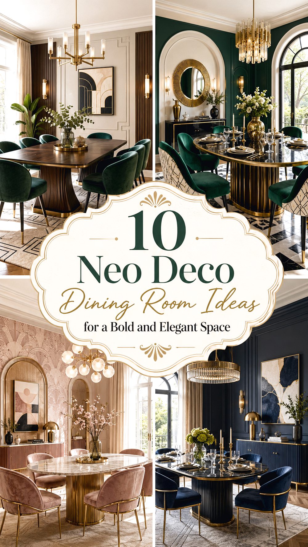 Neo Deco Dining Room Ideas for a Bold and Elegant Space