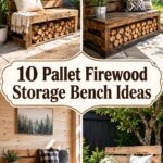 Pallet Firewood Storage Bench Ideas