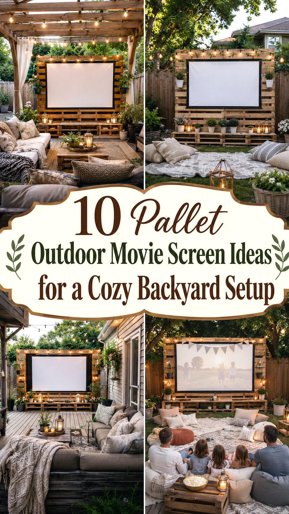 Pallet Outdoor Movie Screen Ideas for a Cozy Backyard Setup