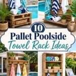 Pallet Poolside Towel Rack Ideas