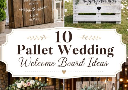 Pallet Wedding Welcome Board Ideas