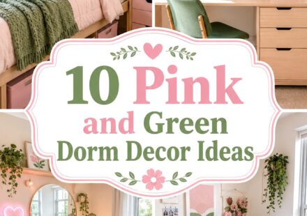 Pink and Green Dorm Decor Ideas