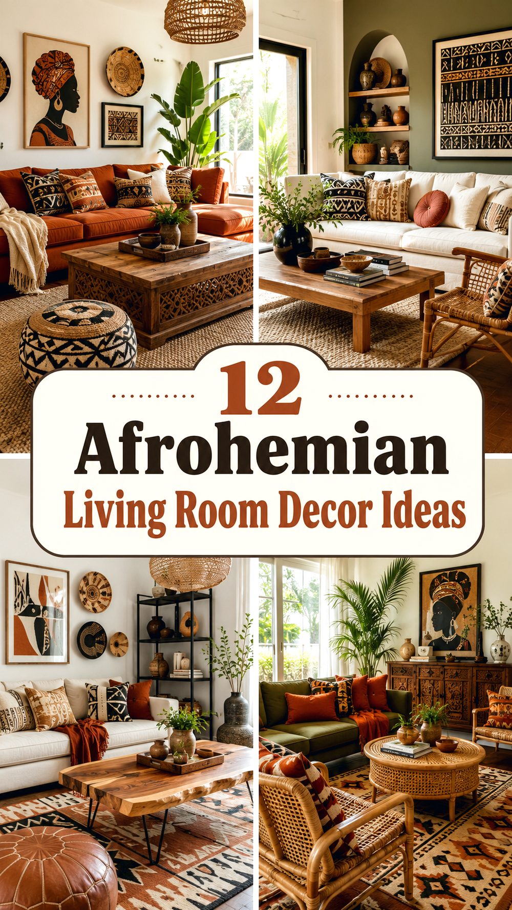 Afrohemian Living Room Decor Ideas