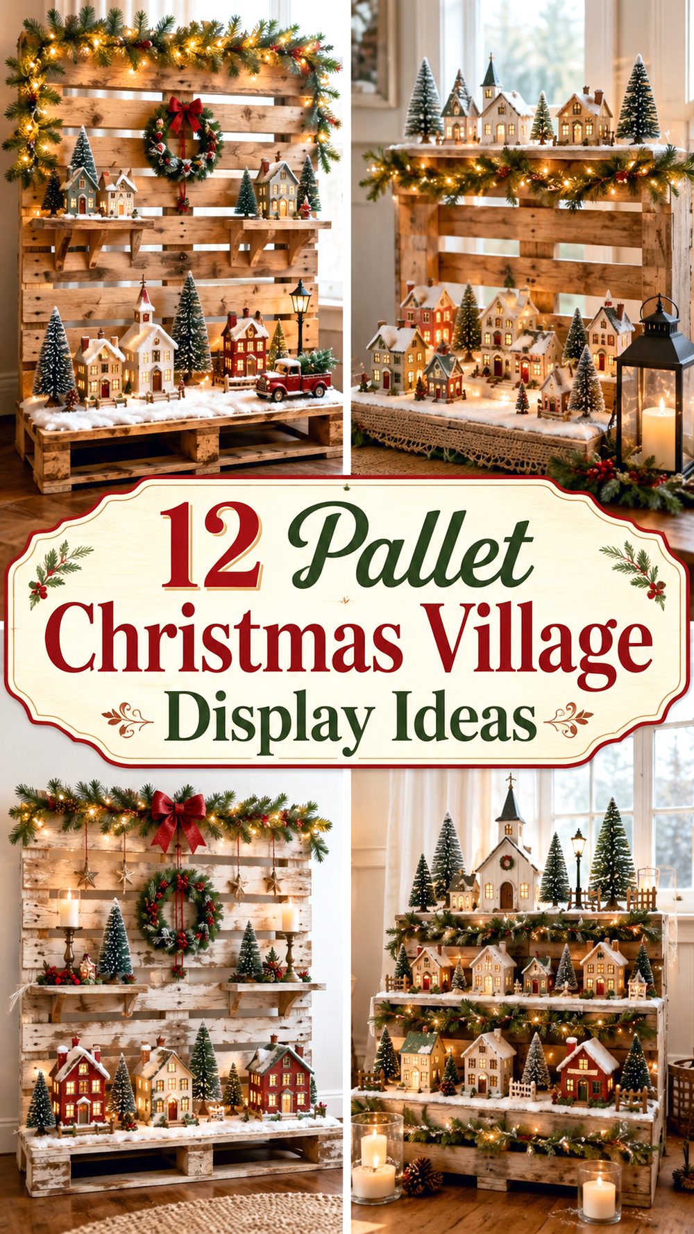 Pallet Christmas Village Display Ideas