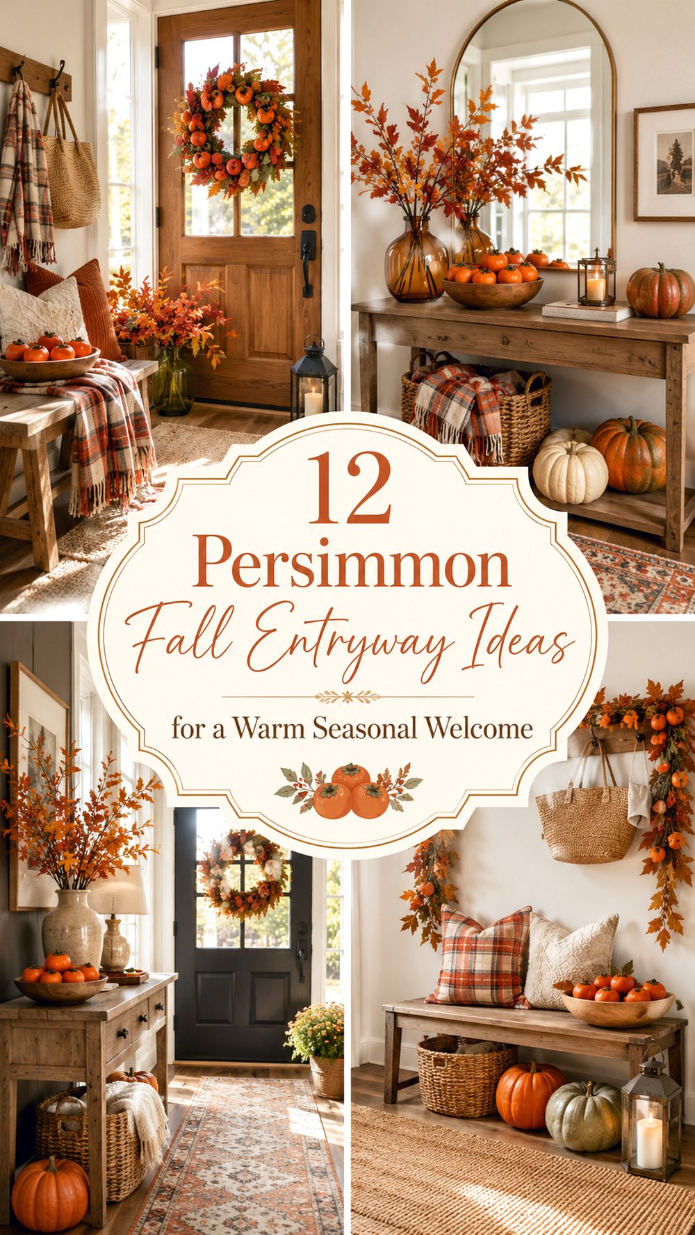 Persimmon Fall Entryway Ideas for a Warm Seasonal Welcome