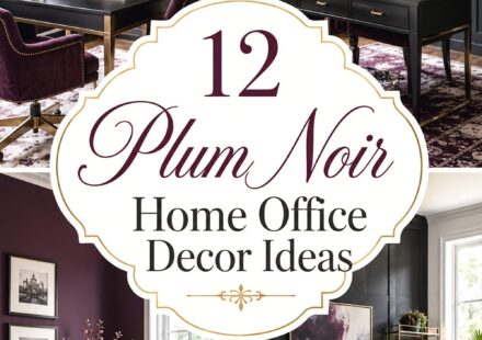 Plum Noir Home Office Decor Ideas