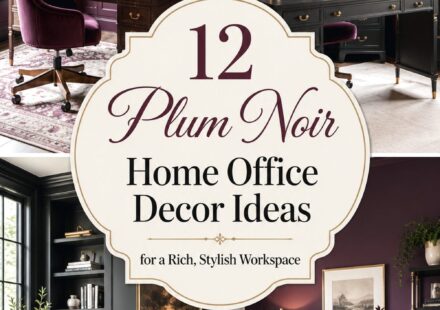 Plum Noir Home Office Decor Ideas for a Rich- Stylish Workspace