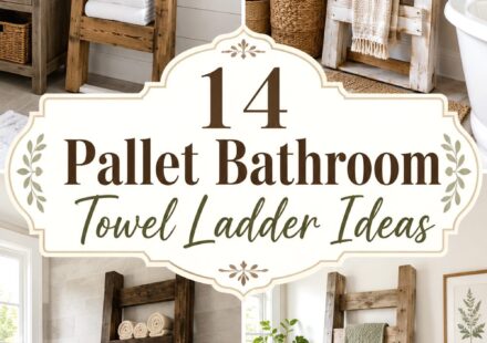 Pallet Bathroom Towel Ladder Ideas