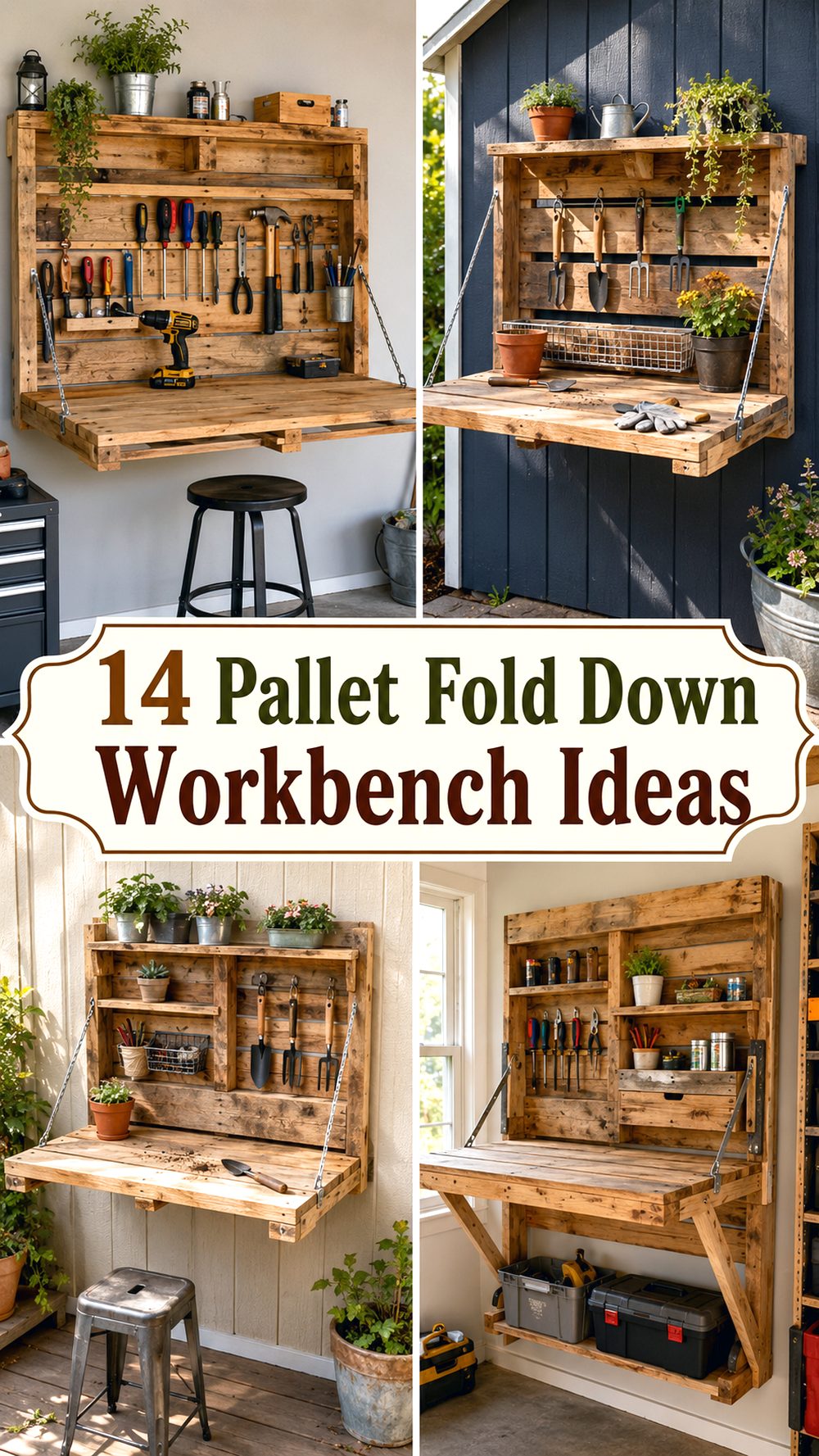 Pallet Fold Down Workbench Ideas