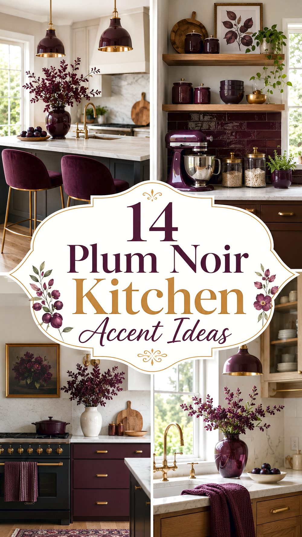 Plum Noir Kitchen Accent Ideas