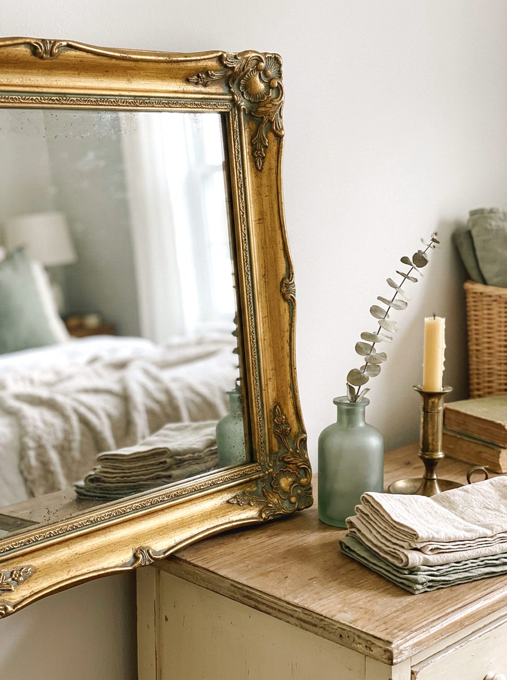 Antique Gold Mirror Display