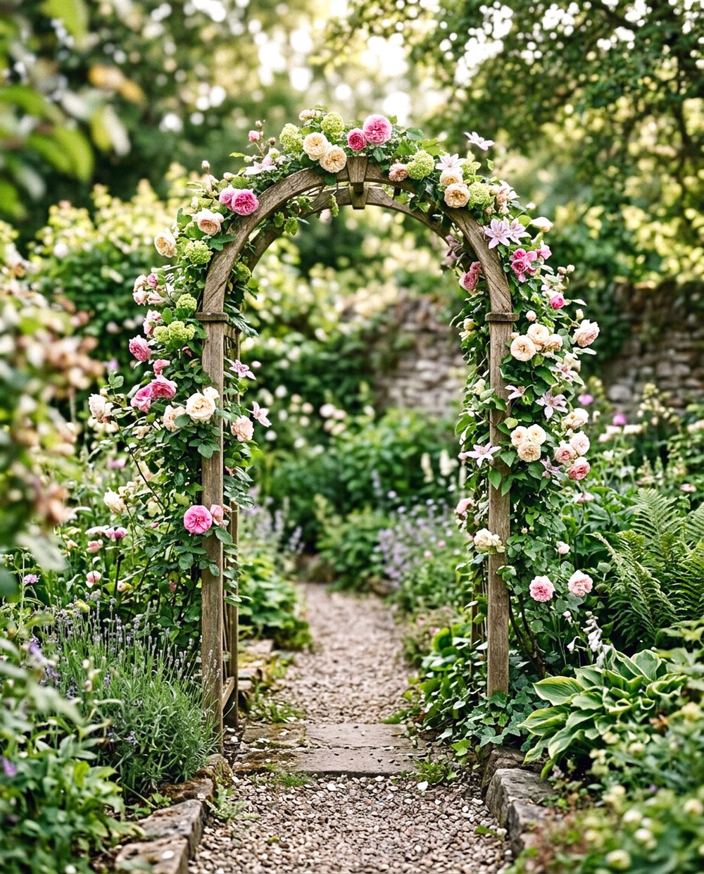 Arched Flower Entry