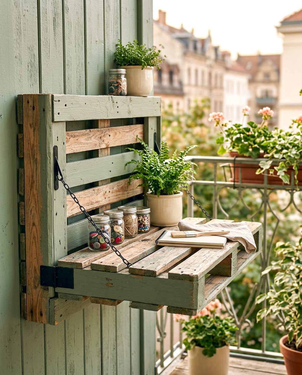 Balcony DIY Hobby Bench