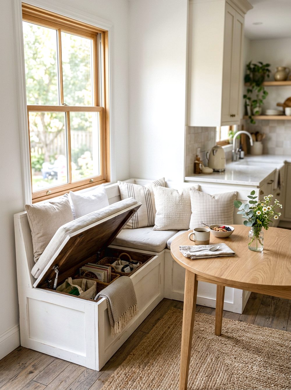 Bench Seating with Hidden Storage