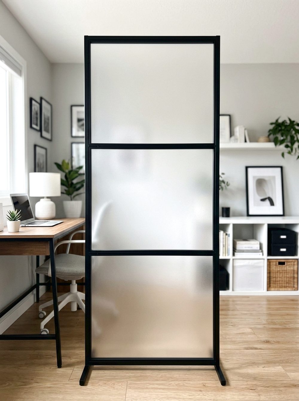 Black Frame With Frosted Acrylic