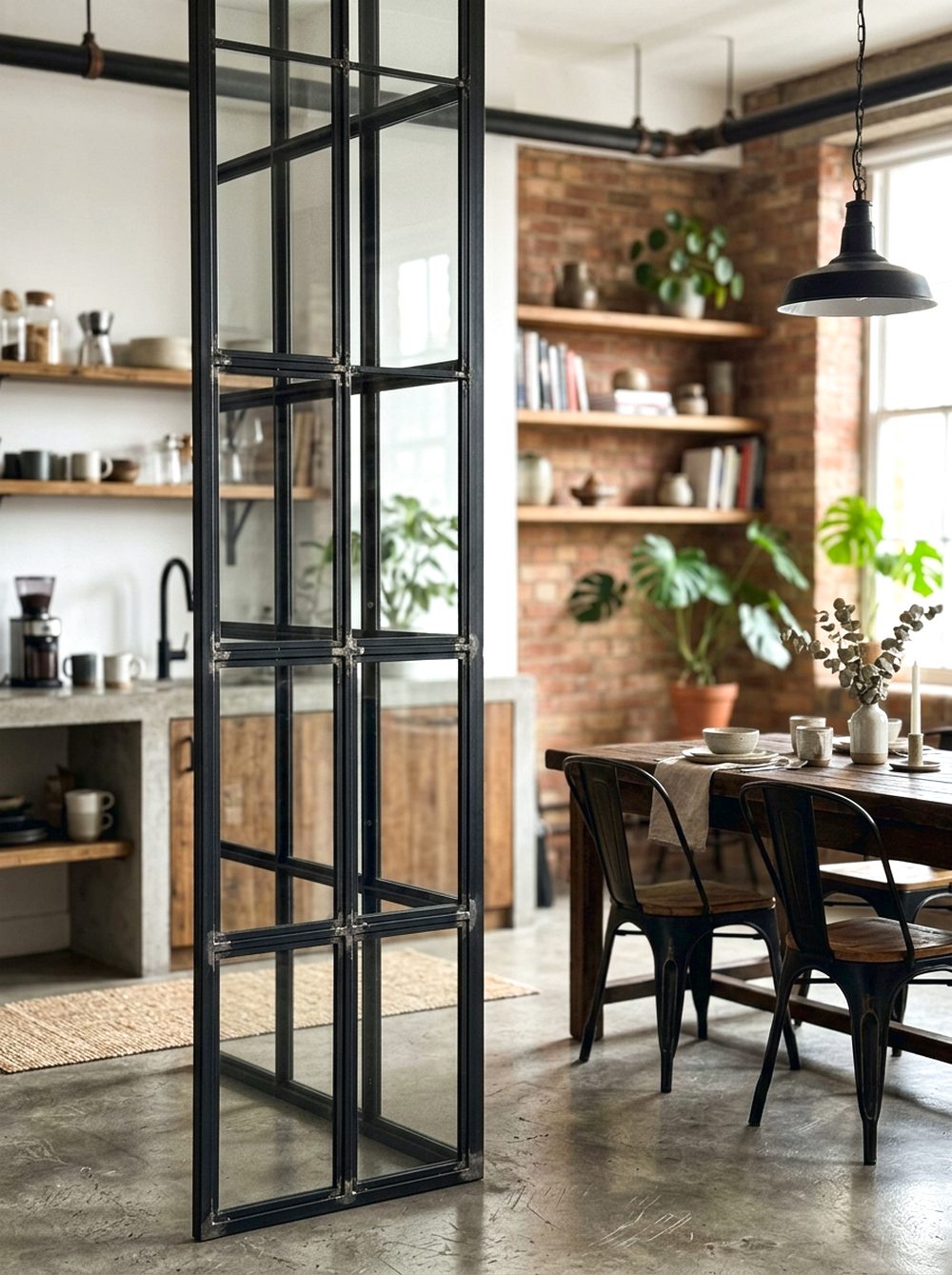 Black Grid Metal Divider