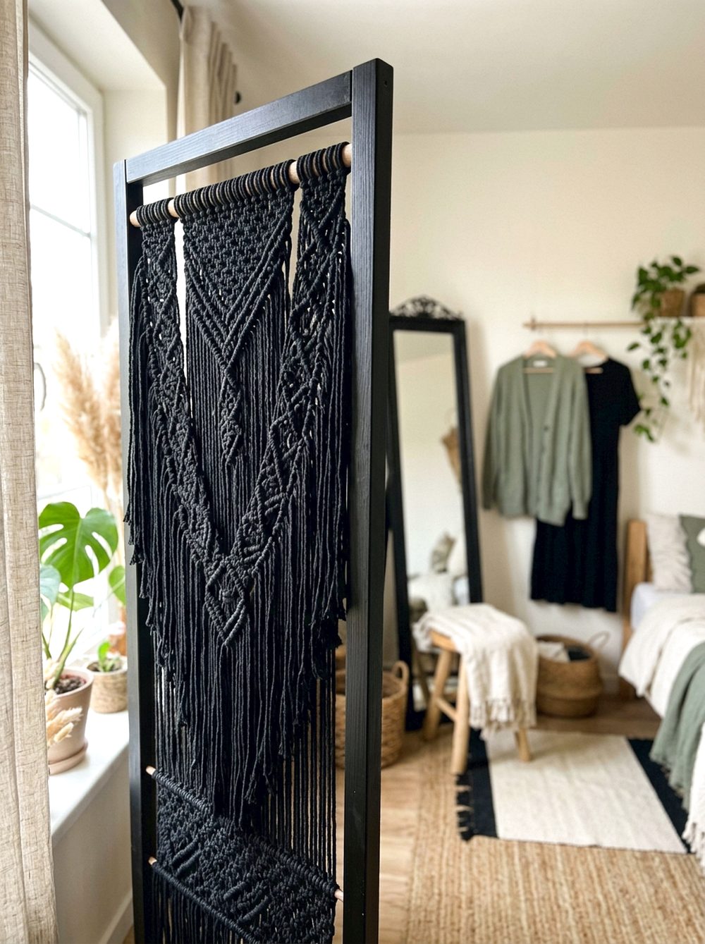 Black Macrame Divider