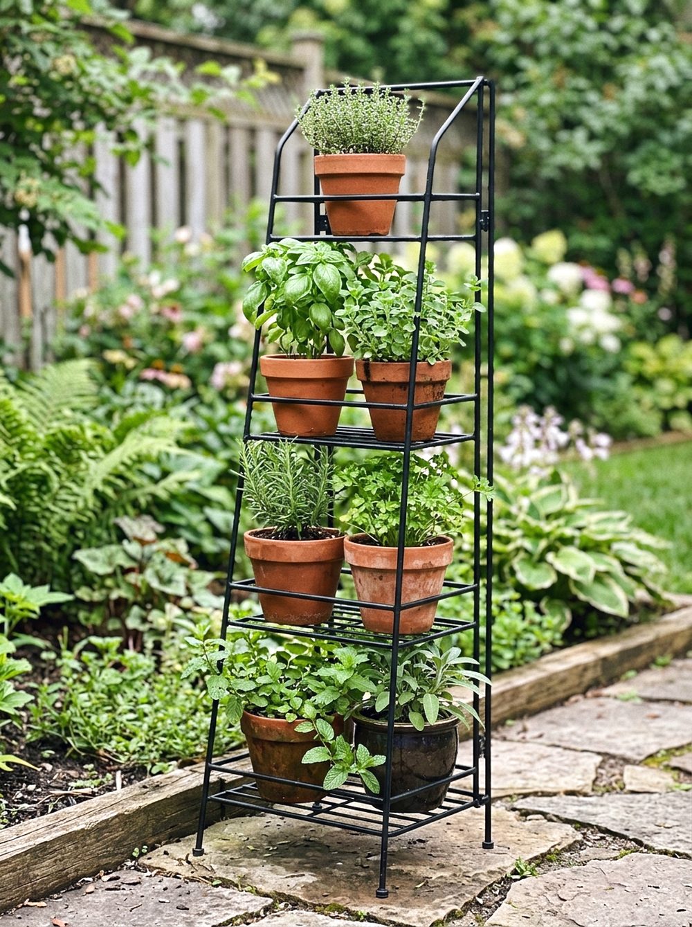 Black Metal Plant Stand Display