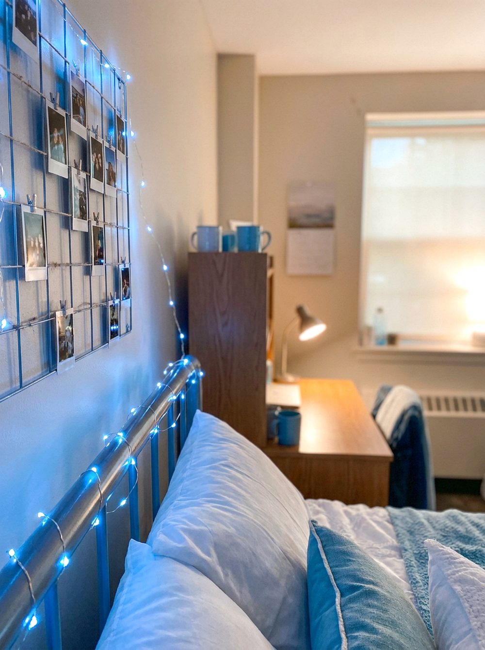 Blue Fairy Light Wall