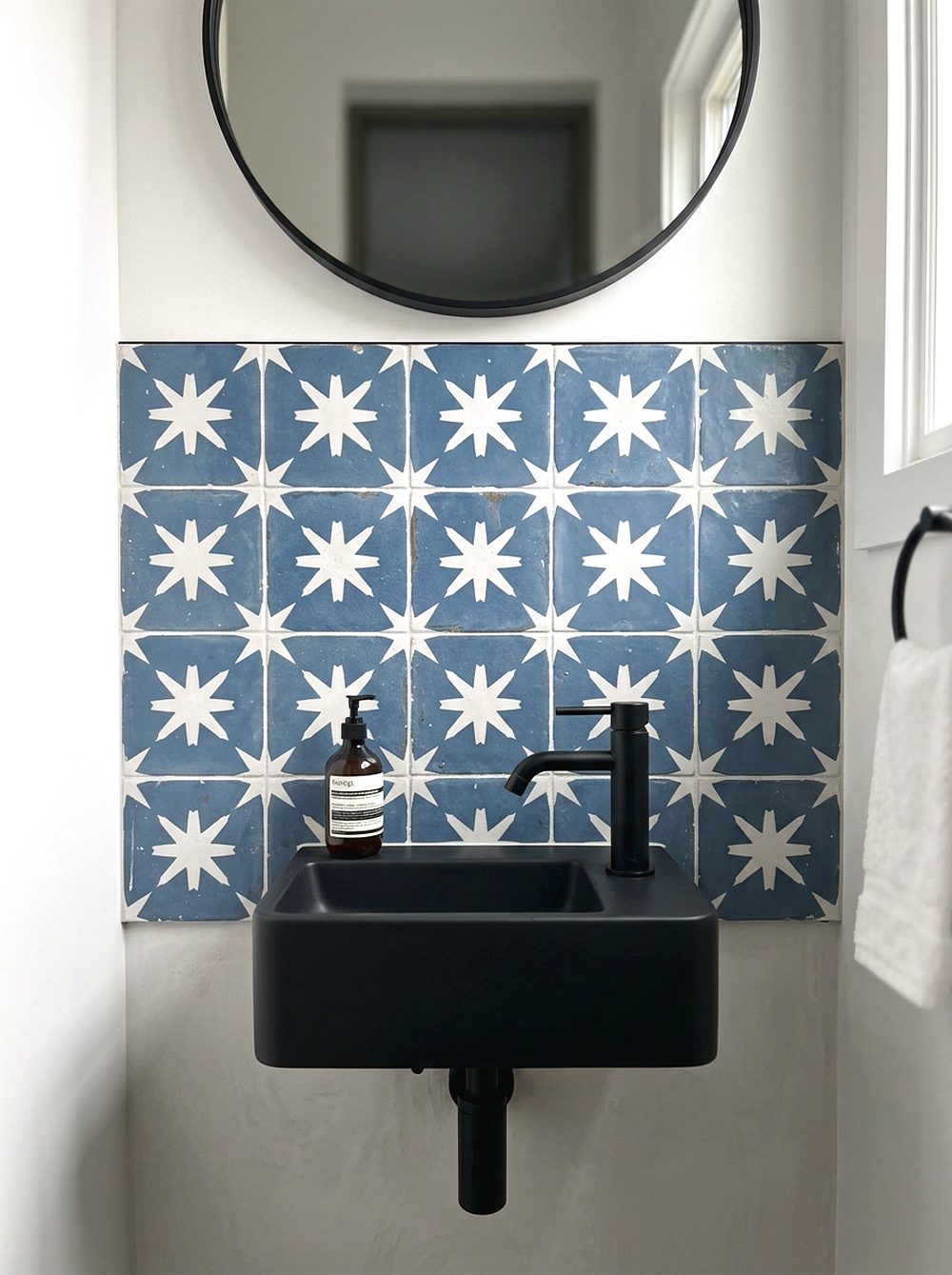 Blue Star Tile Backsplash