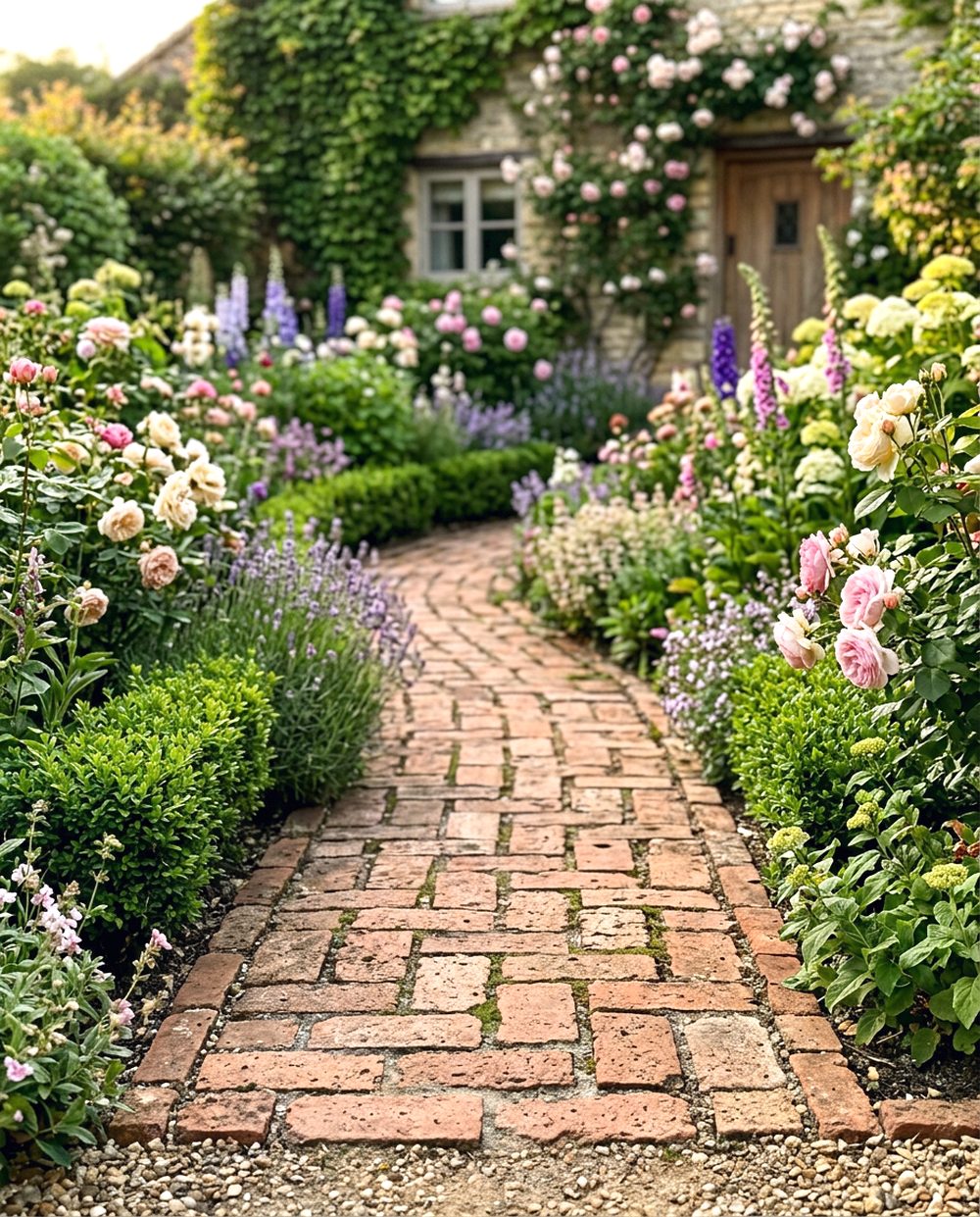 Brick Garden Walkway