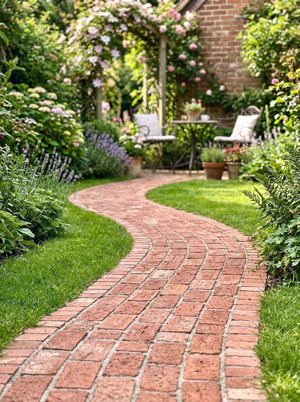 Brick Garden Walkway