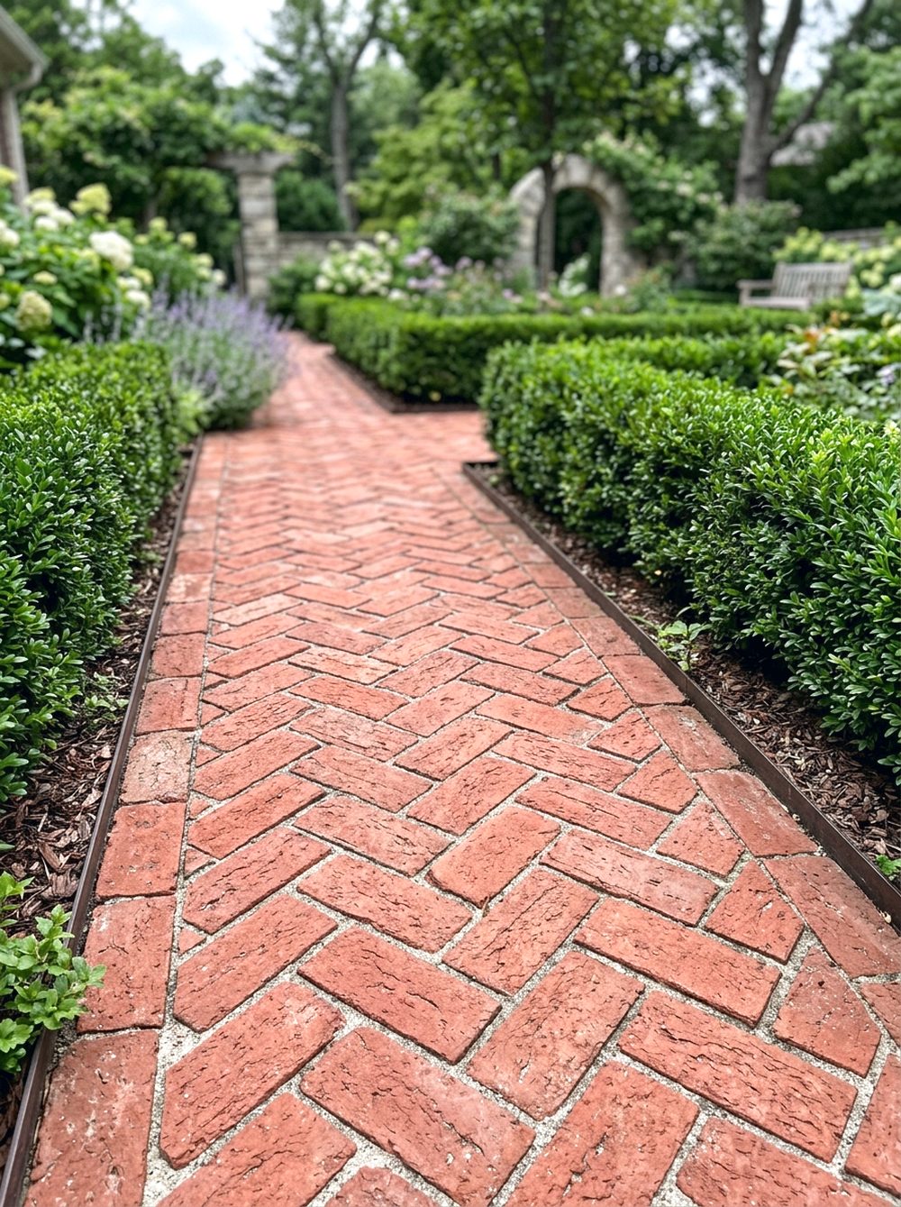 Brick Herringbone Path