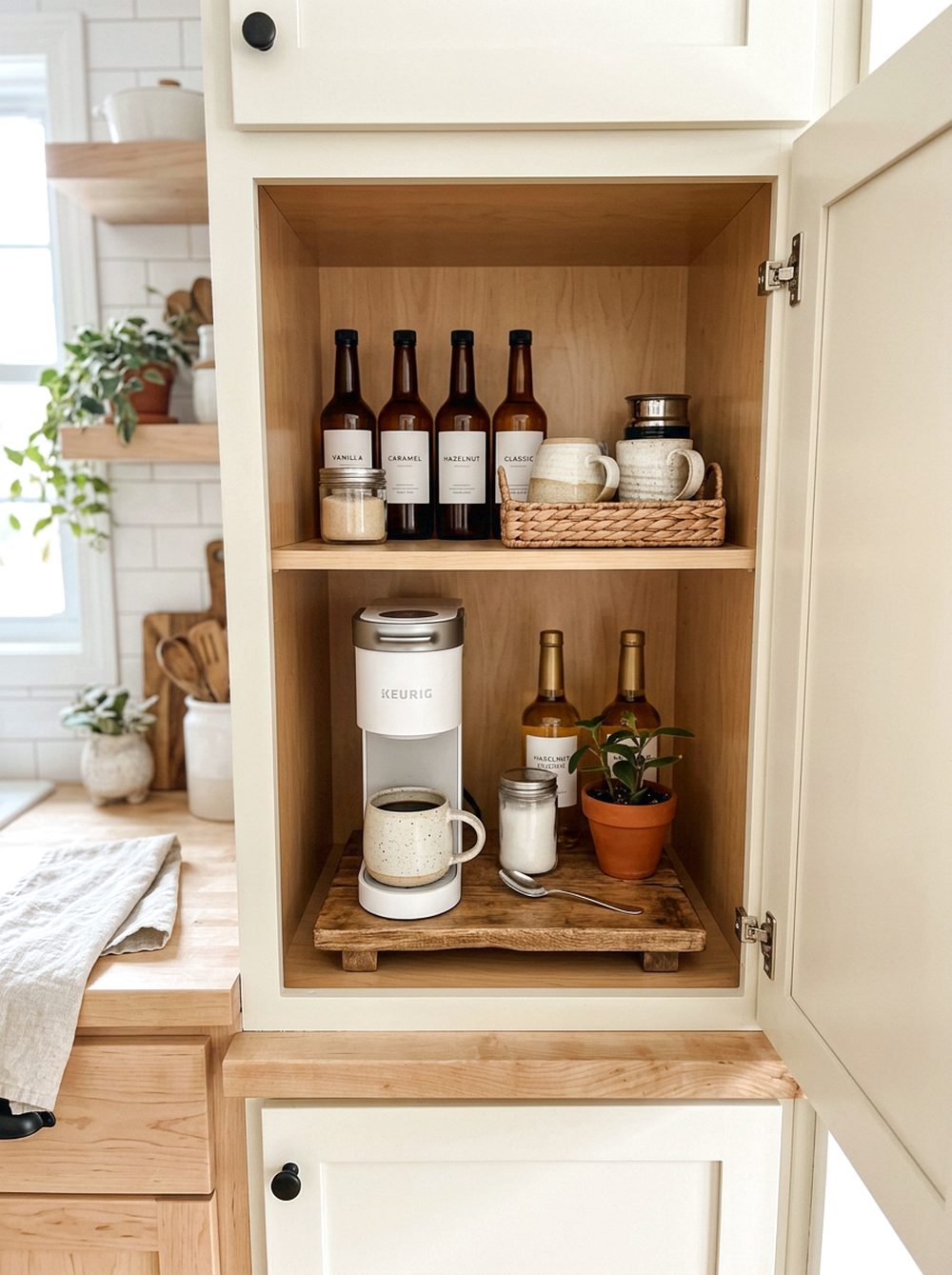 Cabinet Nook Coffee Bar