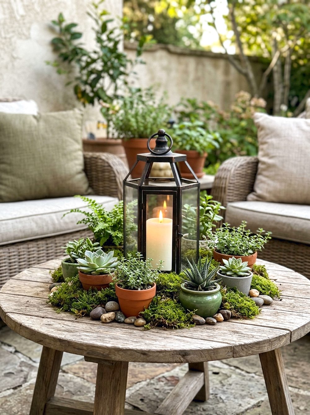 Candle Lantern Table Garden