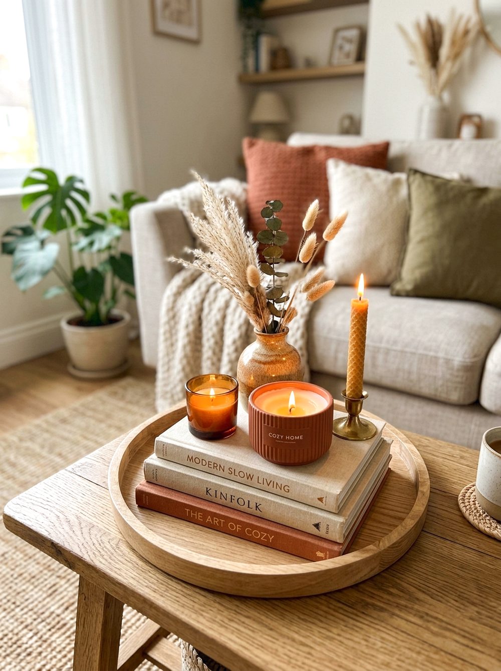 Candle and Tray Styling